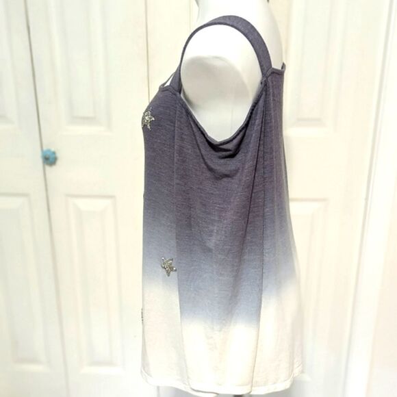 NWOT Women's INC International Concepts Ombre Silver Stars Cold Shoulder Sweater - Picture 10 of 15